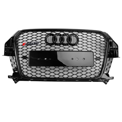2011-2015 Audi Q3 RSQ3 Style Gloss Black Front Honeycomb Mesh Grille 5060531048501