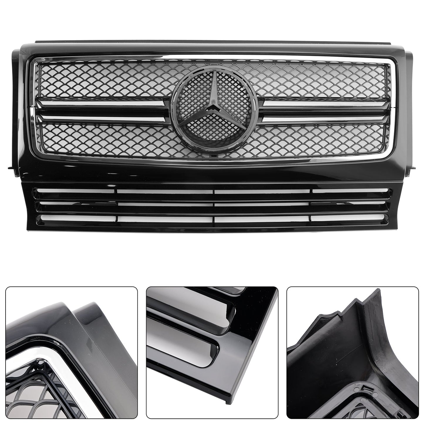 Mercedes Benz G-Class W463 1990-2018 Chrome / Black Grill Air Intake Radiator Bumper Front Grille