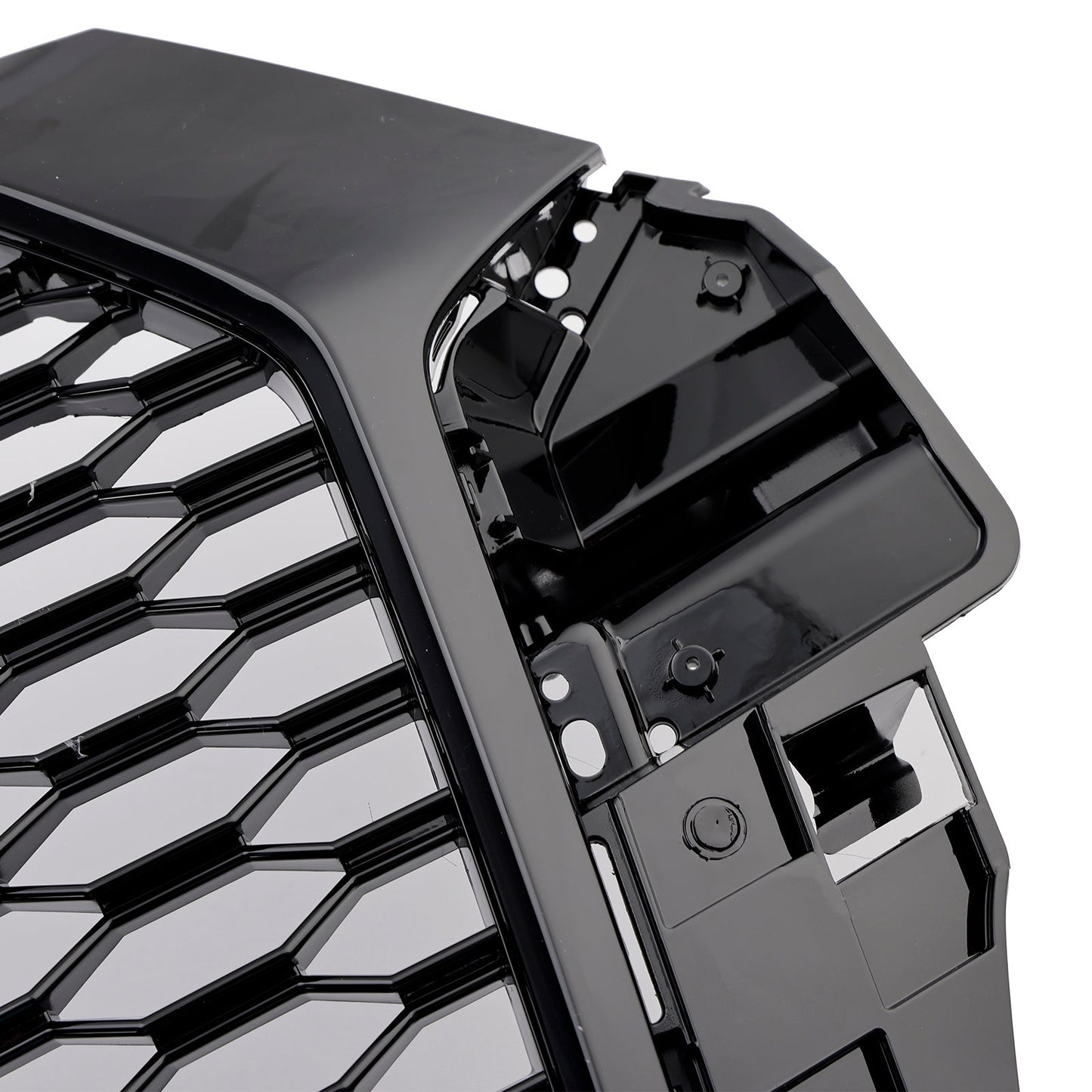 Audi Q3 / SQ3 2016-2018 RSQ3 Style Honeycomb Grill Front  Bumper Replacement Black Grille W/ Ring Embelm
