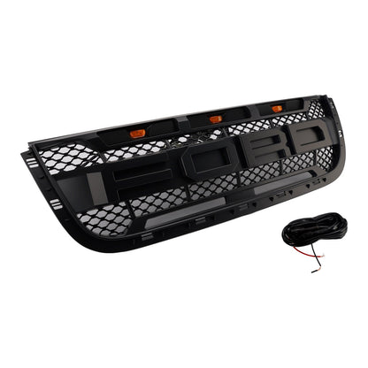 Ford Ranger 2001-2003 Front Grille Raptor Style Front Bumper Black Grill With LED