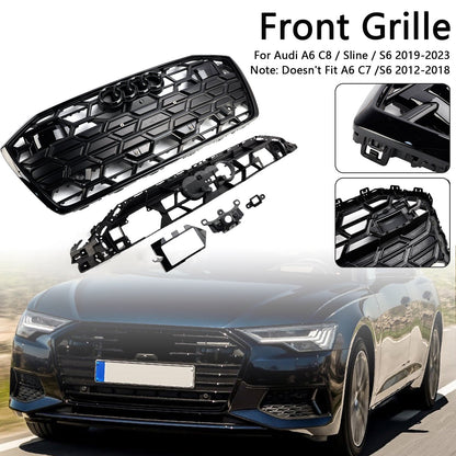 2019-2023 Audi A6 C8 S6 Black Front Bumper Grille Grill 4K0853651T