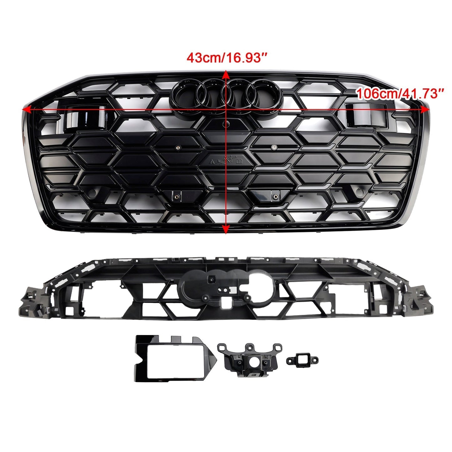 2019-2023 Audi A6 C8 S6 Black Front Bumper Grille Grill 4K0853651T