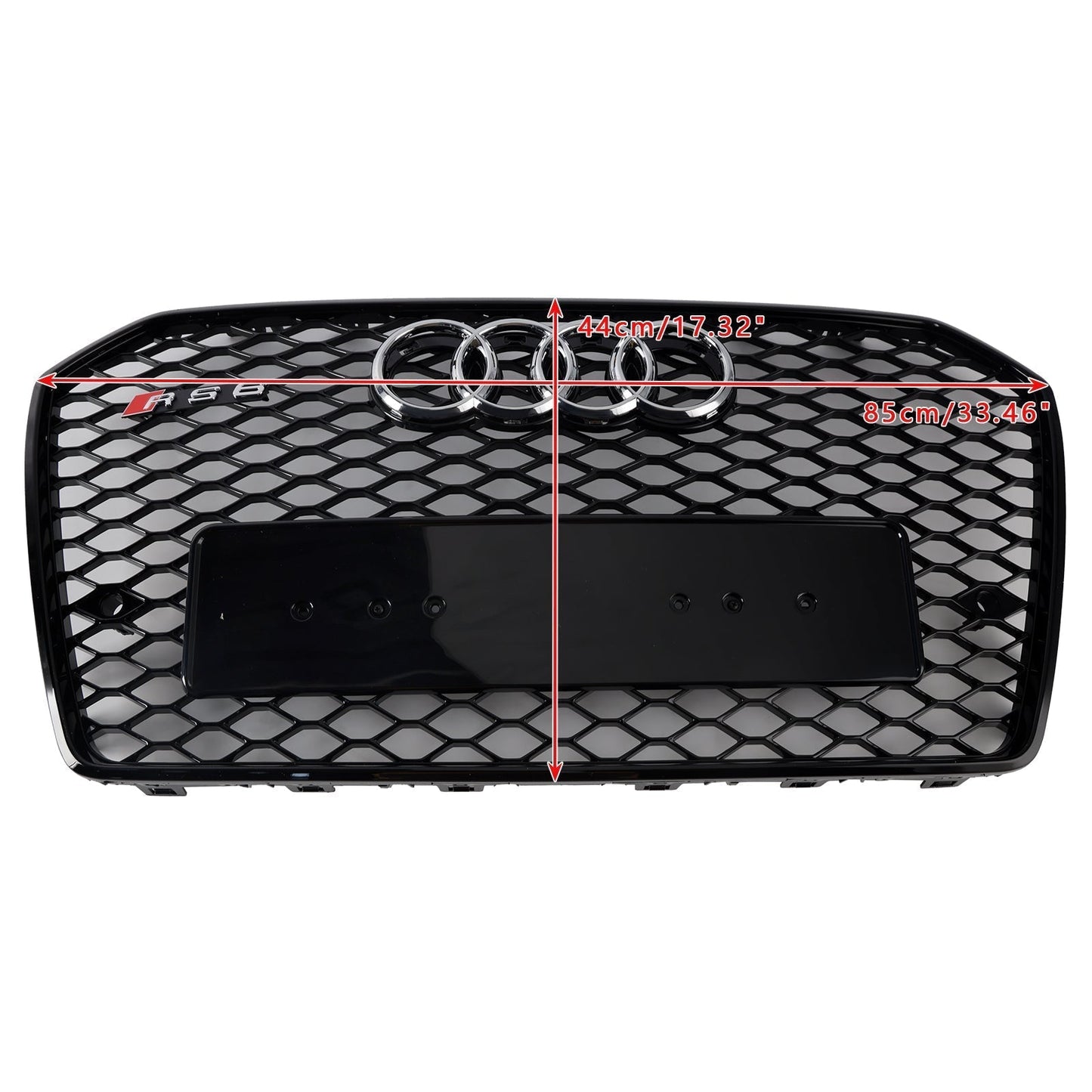 2016-2018 Audi A6 S6 C7 RS6 Style Front Honeycomb Mesh Grille Grill Black