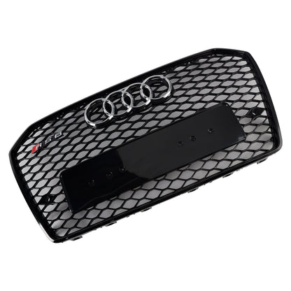 2016-2018 Audi A6 S6 C7 RS6 Style Front Honeycomb Mesh Grille Grill Black