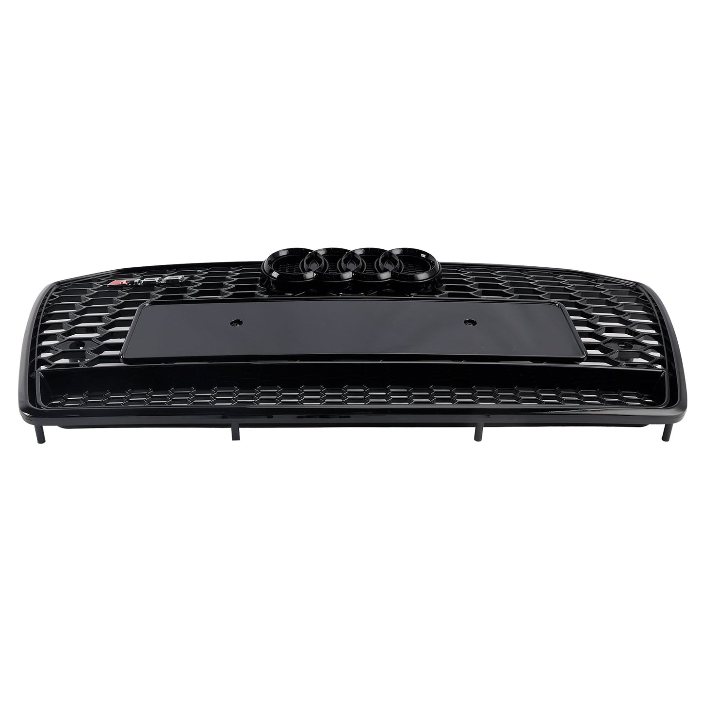 Audi A6 / A6 Sline / S6 C7 Honeycomb Front Grill 2015-2018 RS Style Air Intake Radiator Grille W/ Black Ring Emblem