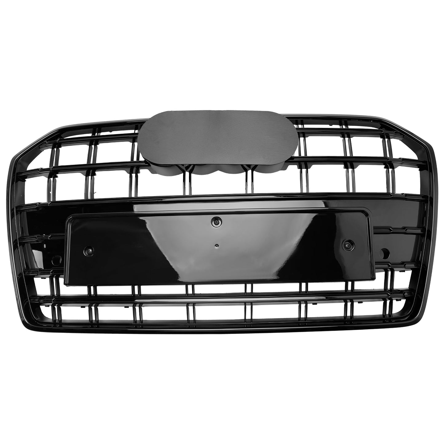S6 Style Grille For 2016-2018 Audi A6 / A6 Sline / S6 C7 Front Bumper Mesh Slat Black Grill