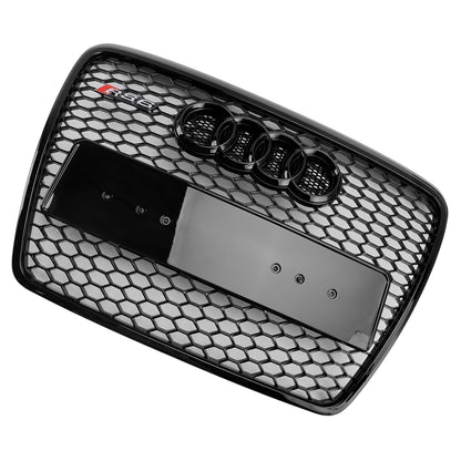2008-2011 Audi A6 C6 Black Front Honeycomb Bumper Grill Grille Facelift