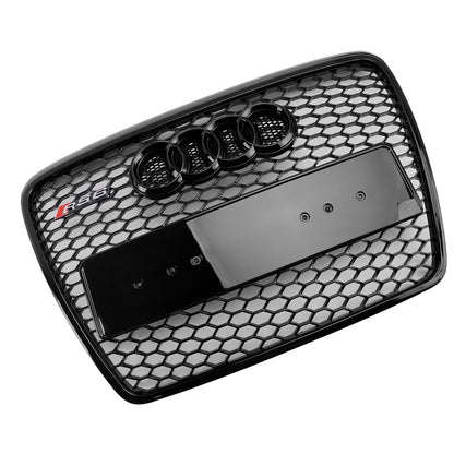 2008-2011 Audi A6 C6 Black Front Honeycomb Bumper Grill Grille Facelift