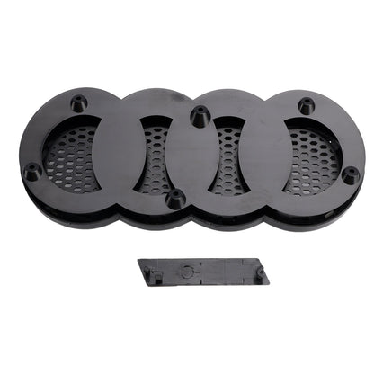 Audi A6 /S6 C6 Grille Honeycome RS Grille Front Center Mesh Glossy Balck Replacement Grille With Ring Emblem 2008-2011
