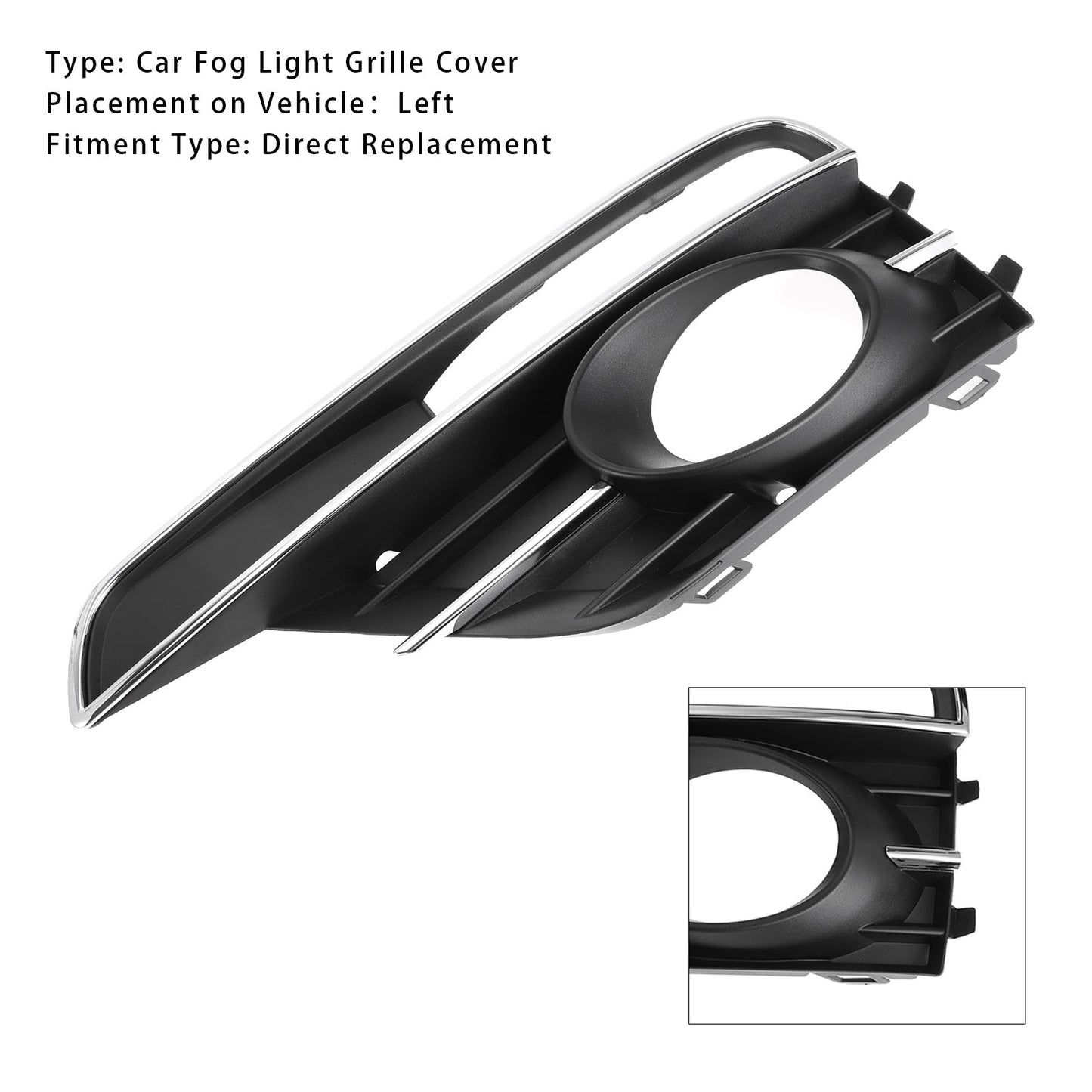 2016-2019 VW Beetle Pair Front Bumper Fog Light Grill Cover Bezel 5C5854661K 5C5854662J