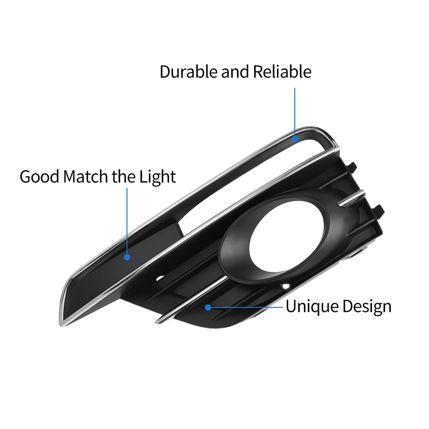 2016-2019 VW Beetle Pair Front Bumper Fog Light Grill Cover Bezel 5C5854661K 5C5854662J