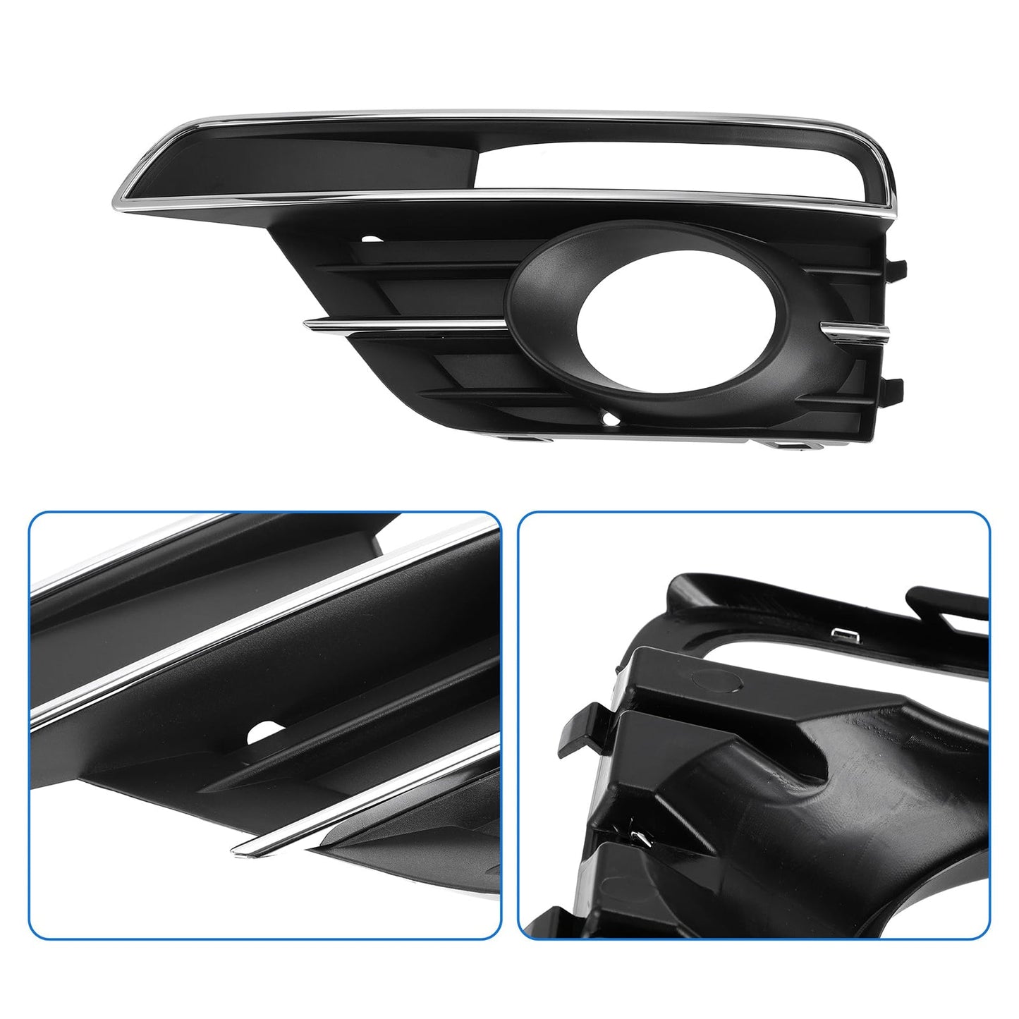 2016-2019 VW Beetle Pair Front Bumper Fog Light Grill Cover Bezel 5C5854661K 5C5854662J