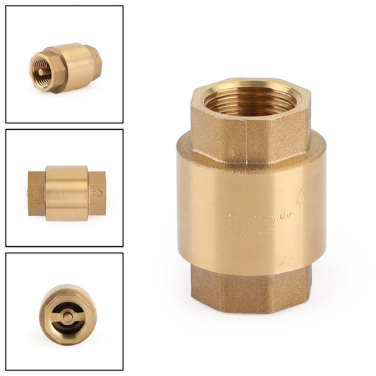 DN15 1/2" NPT In-Line Check Valve Brass Spring Loaded Inline 200PSI, 1/2" DN15