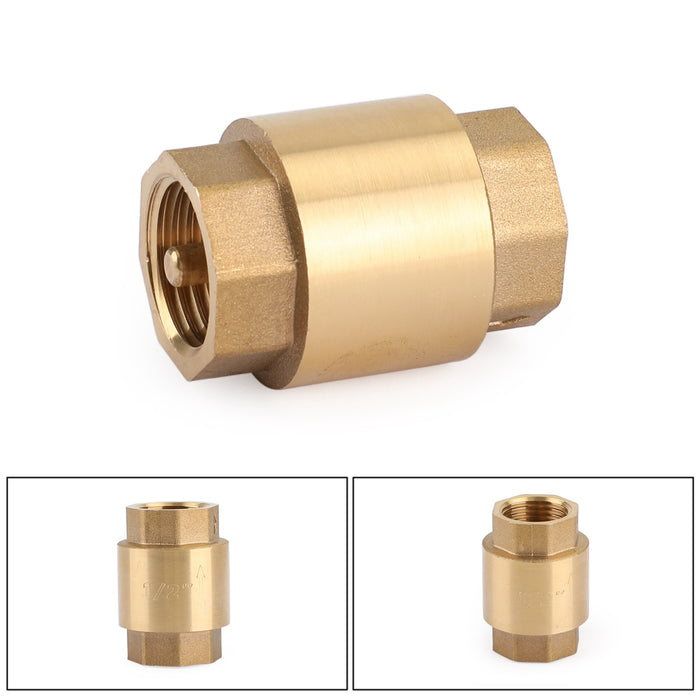 DN15 1/2" NPT In-Line Check Valve Brass Spring Loaded Inline 200PSI, 1/2" DN15