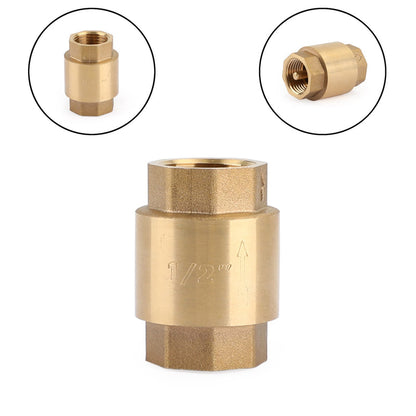 DN15 1/2" NPT In-Line Check Valve Brass Spring Loaded Inline 200PSI, 3/4" DN20