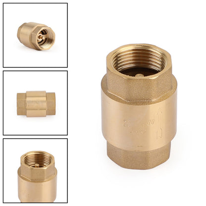 DN15 1/2" NPT In-Line Check Valve Brass Spring Loaded Inline 200PSI, 3/4" DN20