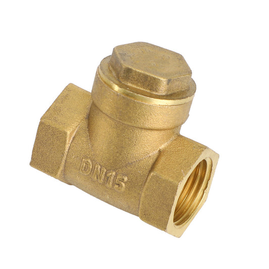 1" NPT Brass Water Oil Gas Swing Check Valve Threaded Plumbing Fitting