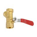 1/2" 3/4" 1" BSP Brass Y Type Strainer Filter Ball Valve Equal Female Thread, 1"