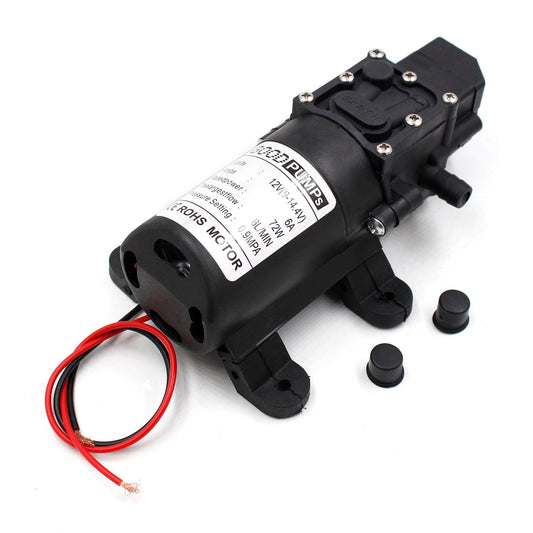 Dc12V 130Psi Self Priming Diaphragm High Pressure Water Pump Screw Thread Type, Straight