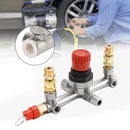 Air Compressor Pressure Control Switch Valve Manifold Regulator Gauge Fit Part