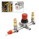 Air Compressor Pressure Control Switch Valve Manifold Regulator Gauge Fit Part