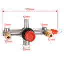 Air Compressor Pressure Control Switch Valve Manifold Regulator Gauge Fit Part