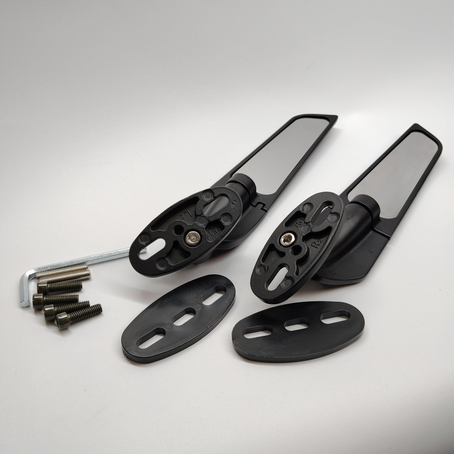 2003-2011 Honda CBR600F5 Adjustable Wing Fin Rearview Mirrors