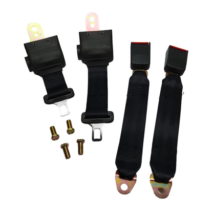 Universal 2 Point Retractable Adjustable Auto Car Safety Seat Belt Buckle 2 Set