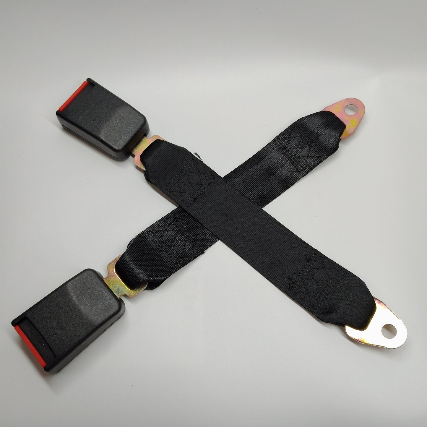 2 Sets 2 Point Retractable Adjustable Auto Car Safety Seat Belt Buckle Universal
