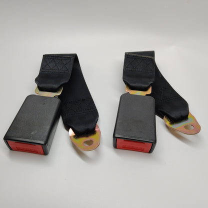 Universal 2 Point Retractable Adjustable Auto Car Safety Seat Belt Buckle 2 Set