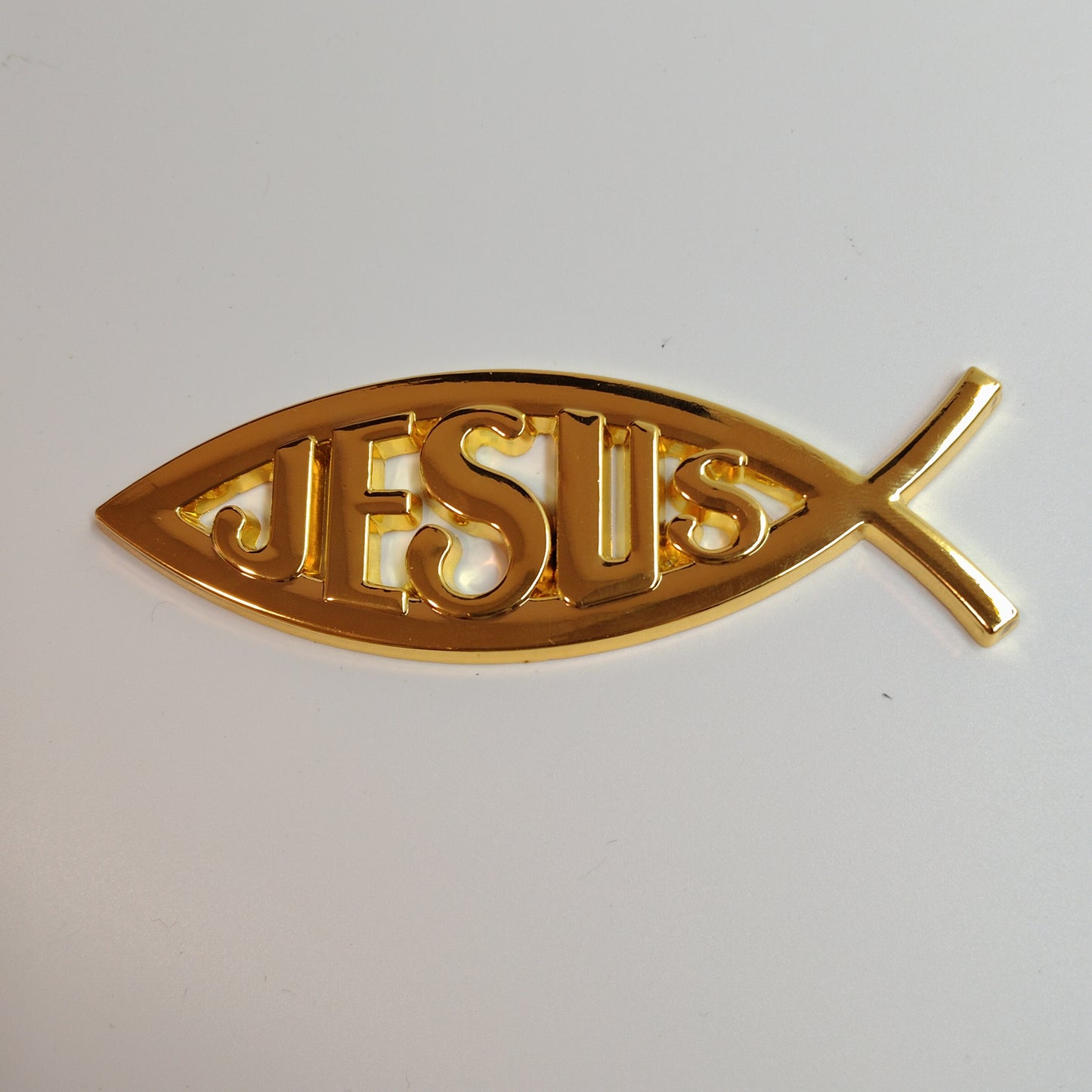 3D Car Decal Emblem Sticker Religious God For Jesus Christian Gold Fish Symbol