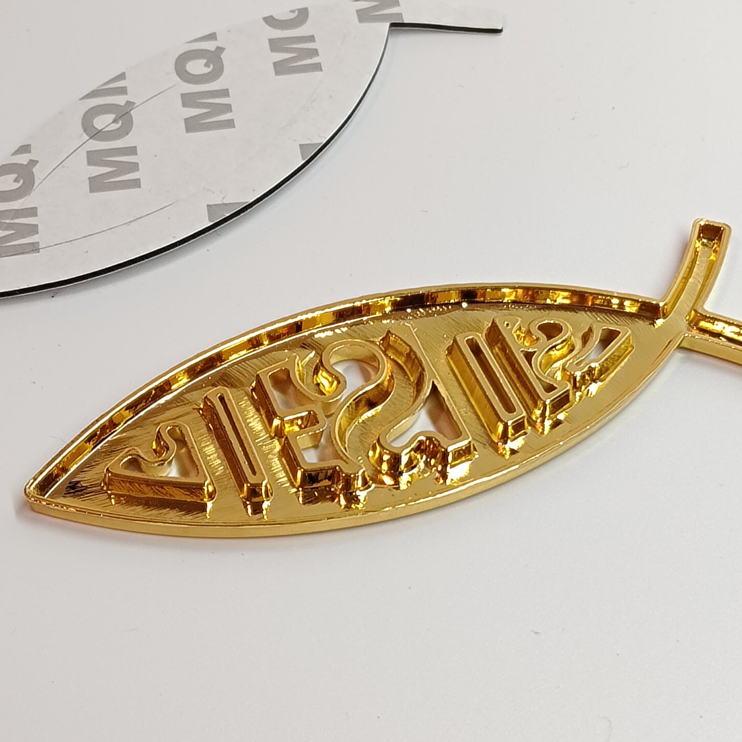 3D Car Decal Emblem Sticker Religious God For Jesus Christian Gold Fish Symbol