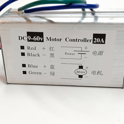DC 9V-60V 20A PWM Motor Stepless Variable Speed Control Controller Switch