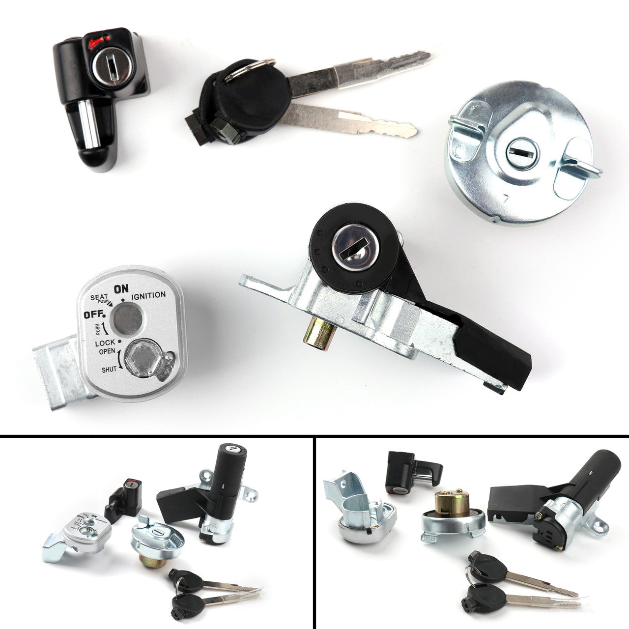 Suzuki V-Strom DL650 DL1000 2002-2012 Ignition Switch Fuel Gas Cap Lock Keys