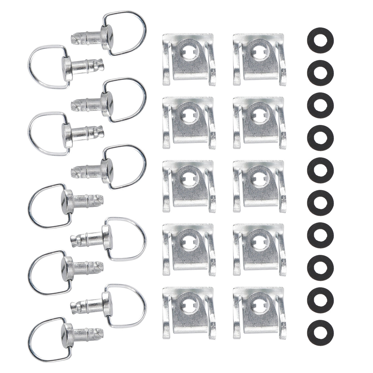 10 Pack D Ring Quick Release Fairing Fasteners Quarter Turn Bolt Motorcycle 14mm