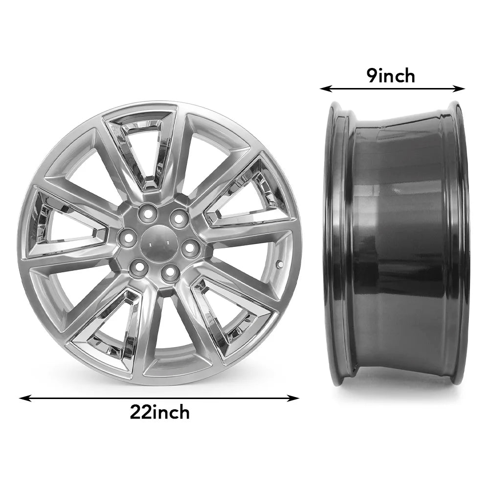22x9'' Wheel Rim For 2015-2020 Chevy Thorod 1500 Suburban Tahoe Rim OEM 5696