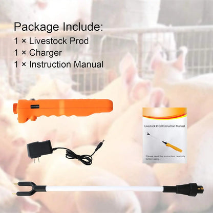 34.3'' Livestock Prod Stick With Led Light Rechargeable Electric Repelling Rod For Pig
