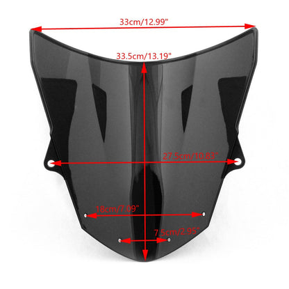 06-07 Kawasaki ZX6R 05-08 ZX10R Windshield WindScreen Double Bubble White