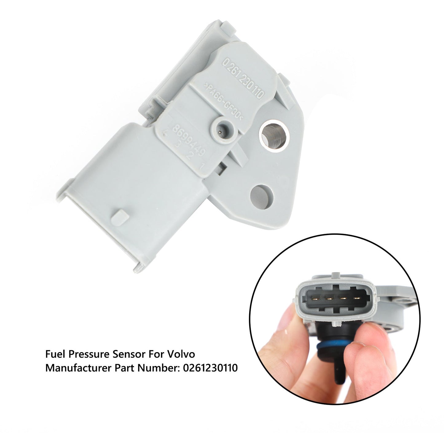 0261230110 Fuel Pressure Sensor For Volvo C30 S60 S80 V70 XC70 XC90