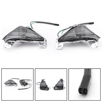 Front Turn Signals Lens Fit For Kawasaki ZX14R 2006-2010 ZX10R 2006-2007 Ninja 650F 2006-2008 Smoke Champoo