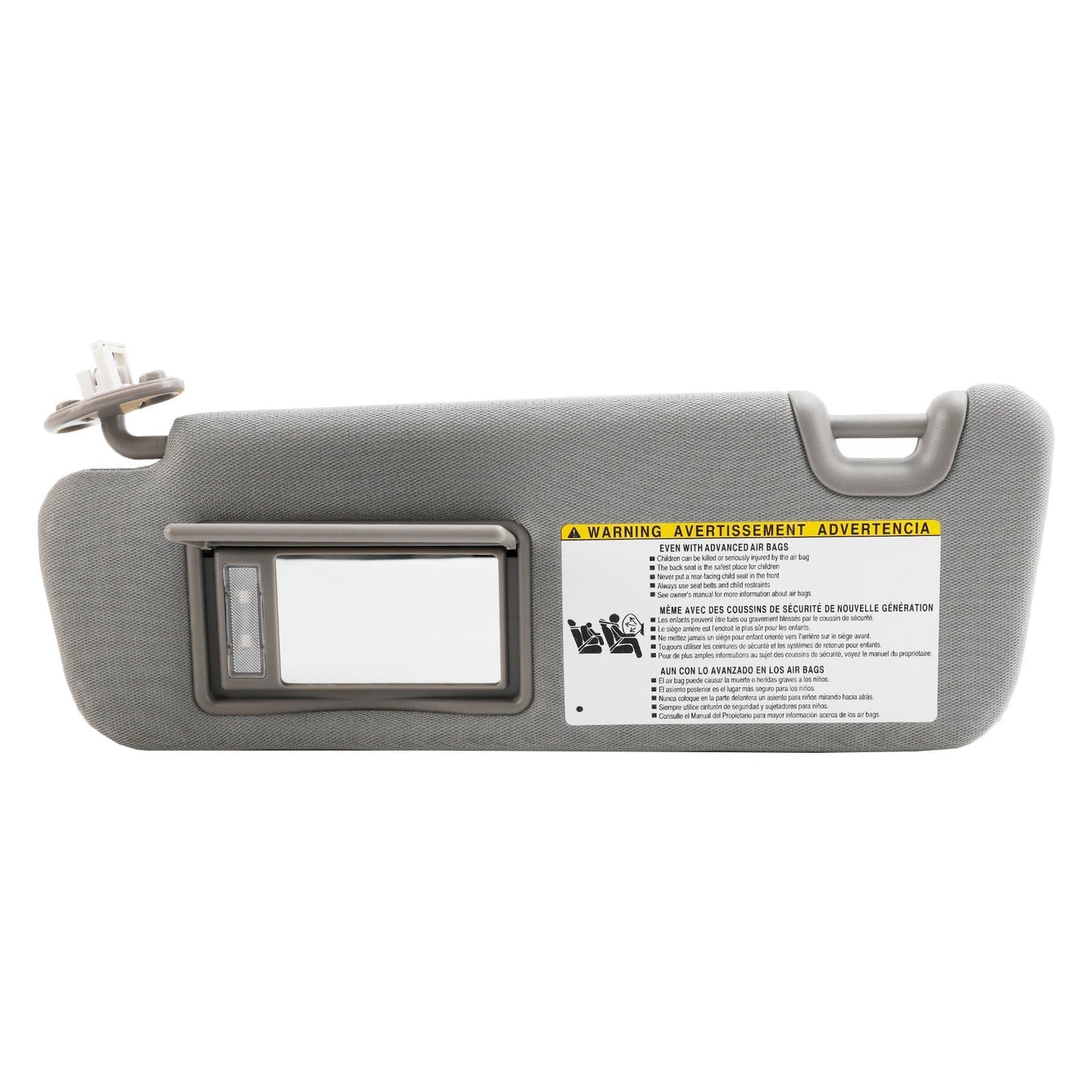 2014-2019 Highlander Toyota 74320-0E074-B0 Left Sun Visor W/Vanity Light Gray
