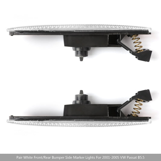 2001-2005 VW Passat B5.5 Pair White Front Bumper Side Marker Lights