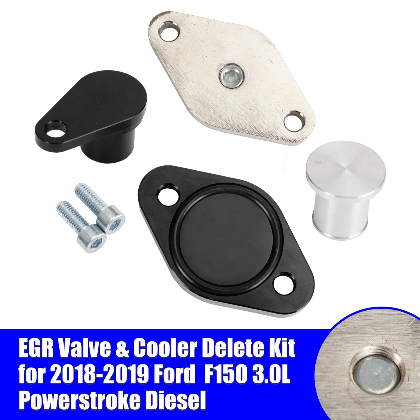 2018-2019 Ford F150 3.0L Powerstroke Diesel EGR Valve Cooler Delete Kit
