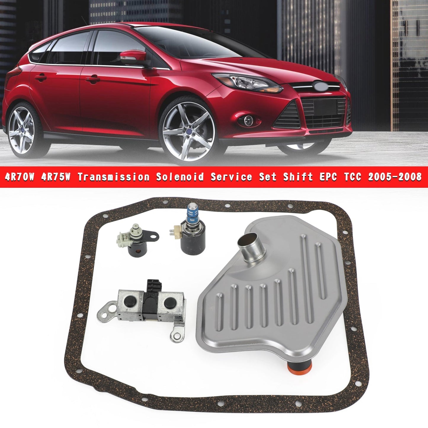 Ford 4R70W 4R75W 14-Bolt Pan Models 2005-2008 Transmission Solenoid Service Set Shift EPC TCC