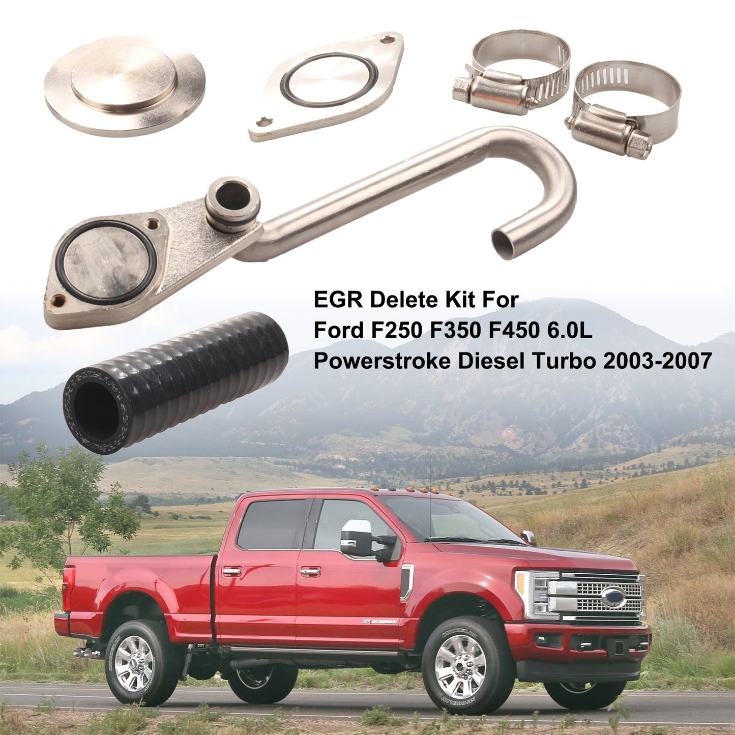 03-07 F250 F350 F450 6.0L Powerstroke Diesel Turbo Ford EGR Delete Kit