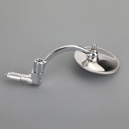 Cafe Racer Cruiser Custom Round Bar End Mirror Rearview Mirrors Chrome