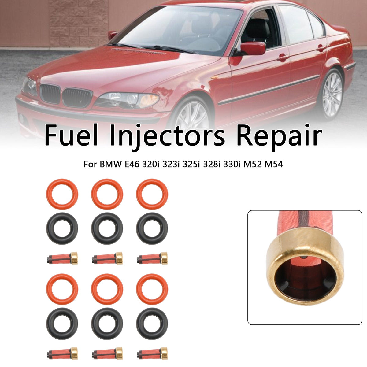 BMW E46 320i 323i 325i 330i Fuel Injector Repair Kits 13537546244 13641437486