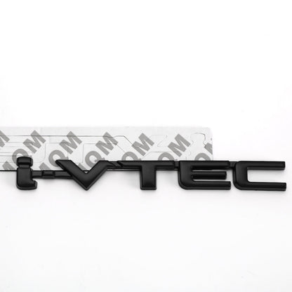 3D Metal i-VTEC Car Trunk Rear Turbo Fender Emblem Badge Decals Stickers Black