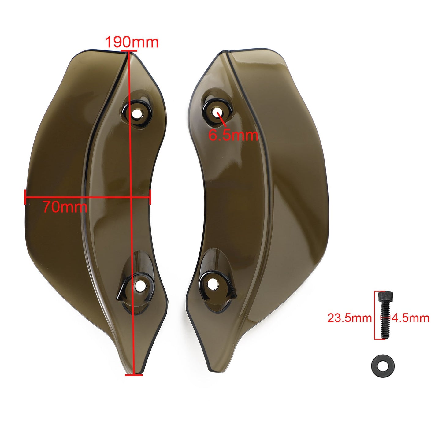 2015-2016 CVO Ultra FLTRUSE Harley Road Glide Smoke Fairing Windshield Side Wing Wind Deflector