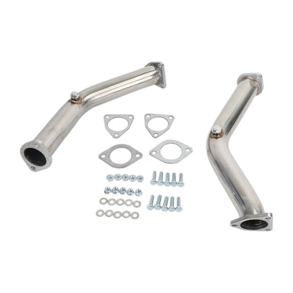 2003-2006 Nissan 350Z Infiniti G35 FX35 2 Test Pipes Decat Non Reson Straight Exhaust Fedex Express